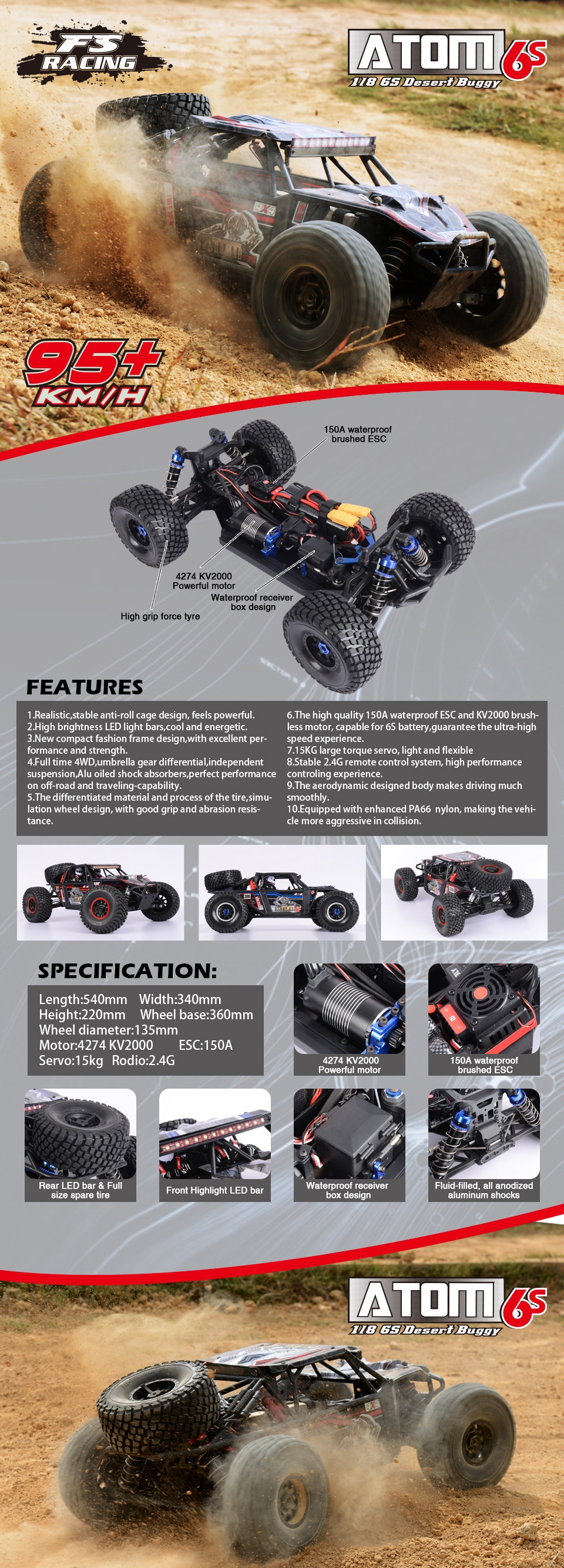 Carro Telecomandado A Gasolina 30cc - FS Marauder Truck 1:5