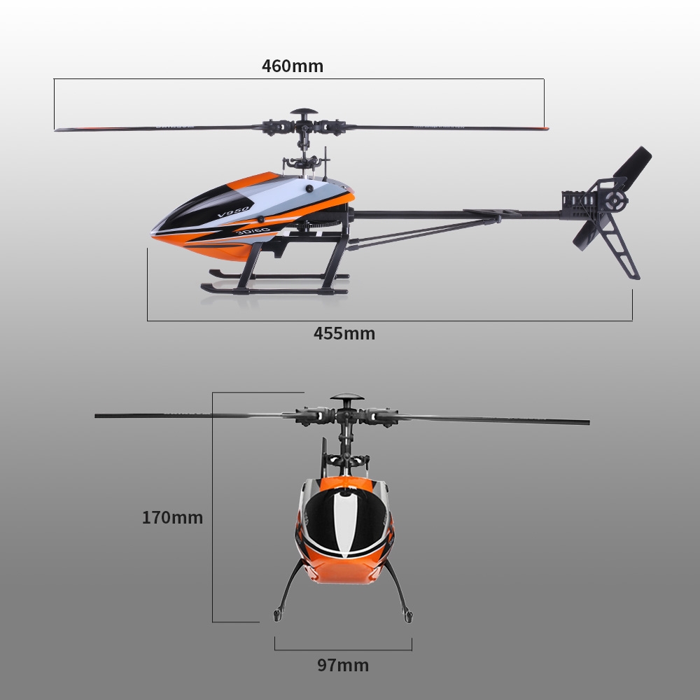 Wltoys v950 brushless top 3d rtf helicopter