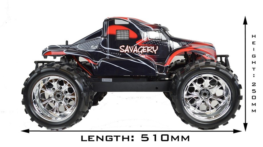 HSP 1:8 RC Truck Dimensions